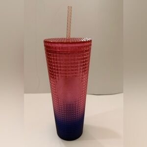 Starbucks Textured Red and Blue Tumbler